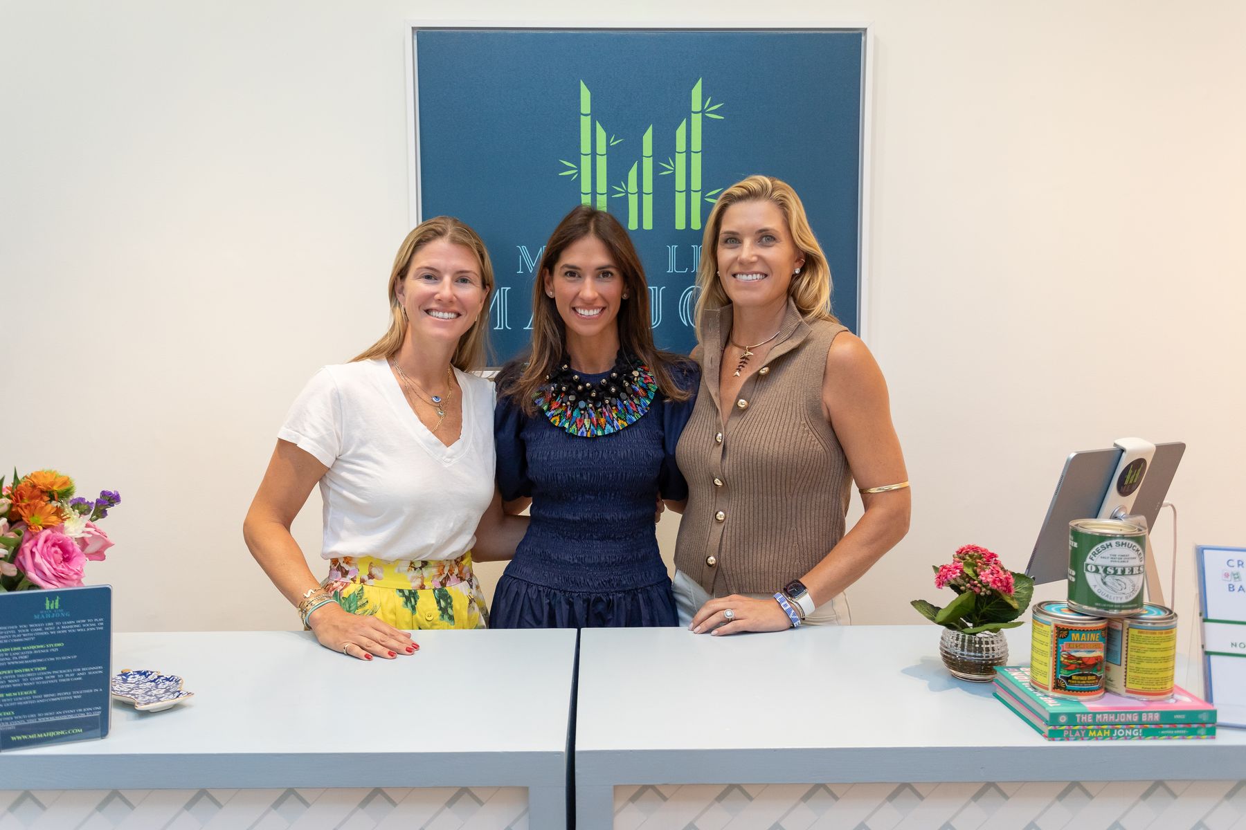 The co-founders behind the studio counter